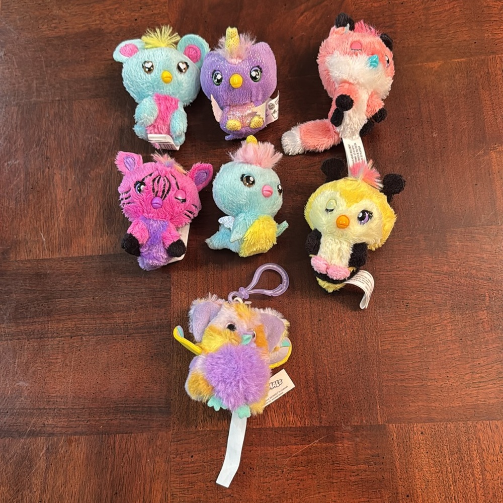 Set of 7 Hatchimals Hatchtopia Life Mini Plush Stuffed Animals  3.75"